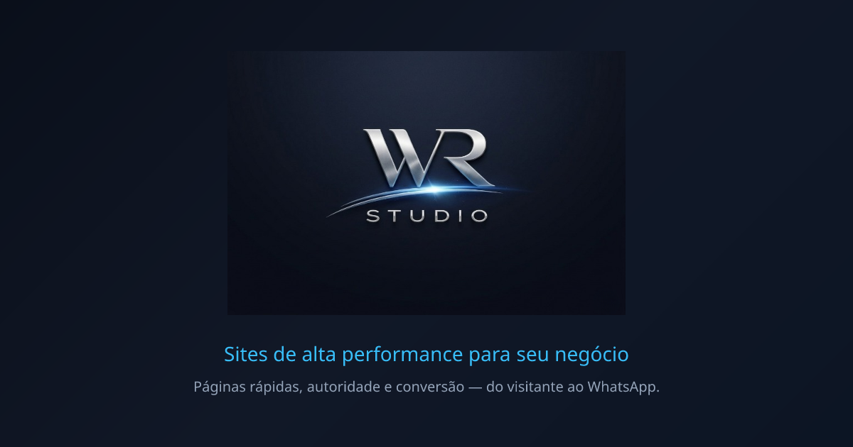 WR Studio | Sites de Alta Performance para seu Negócio